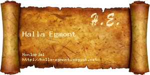 Halla Egmont névjegykártya